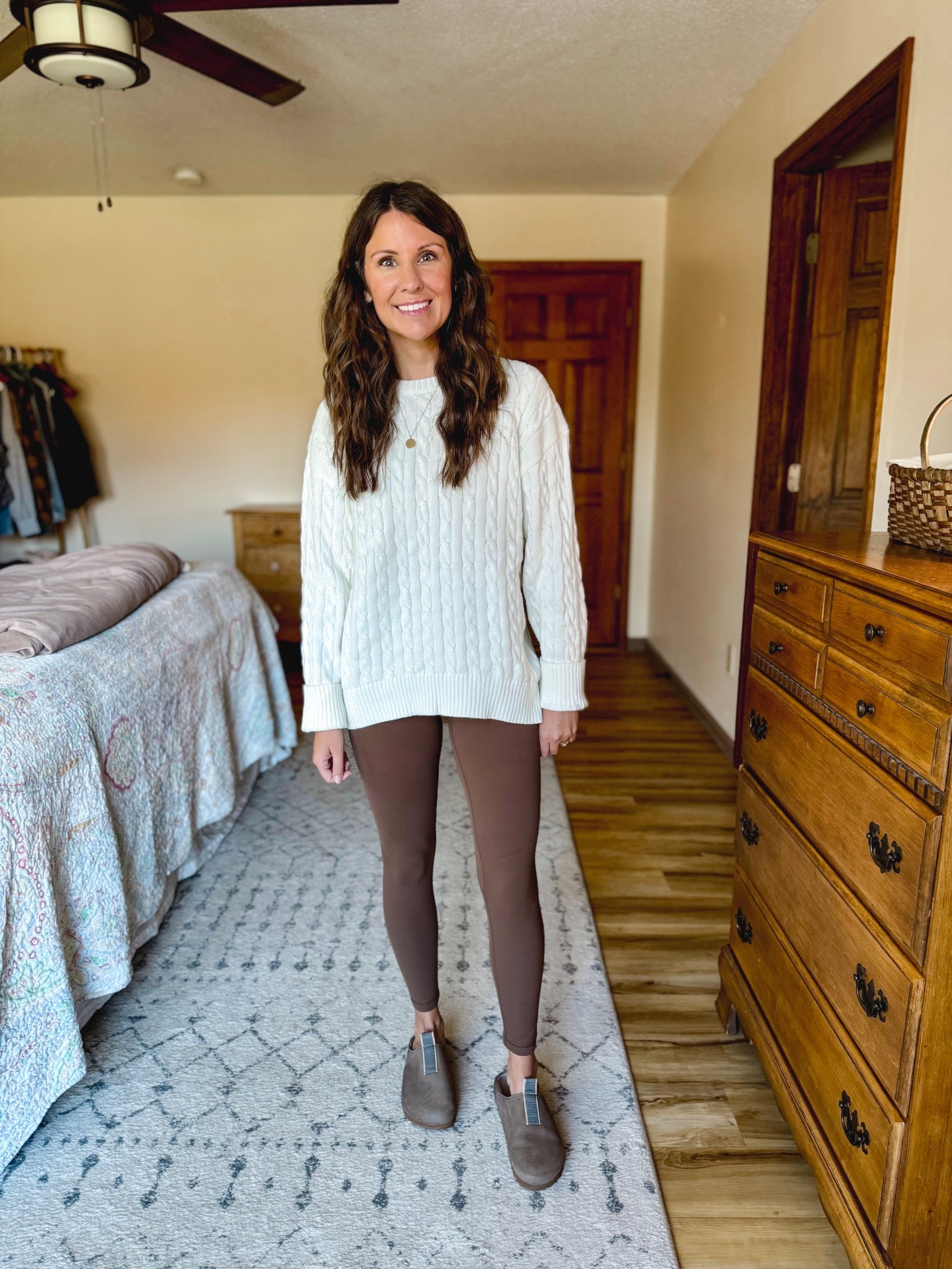 6 Thanksgiving outfits with one sweater:

Outfit 2: small in my sweater (it’s cotton!) and xs in my leggings. My clogs fit true to size. 

#LTKPetite #LTKSeasonal #LTKStyleTip