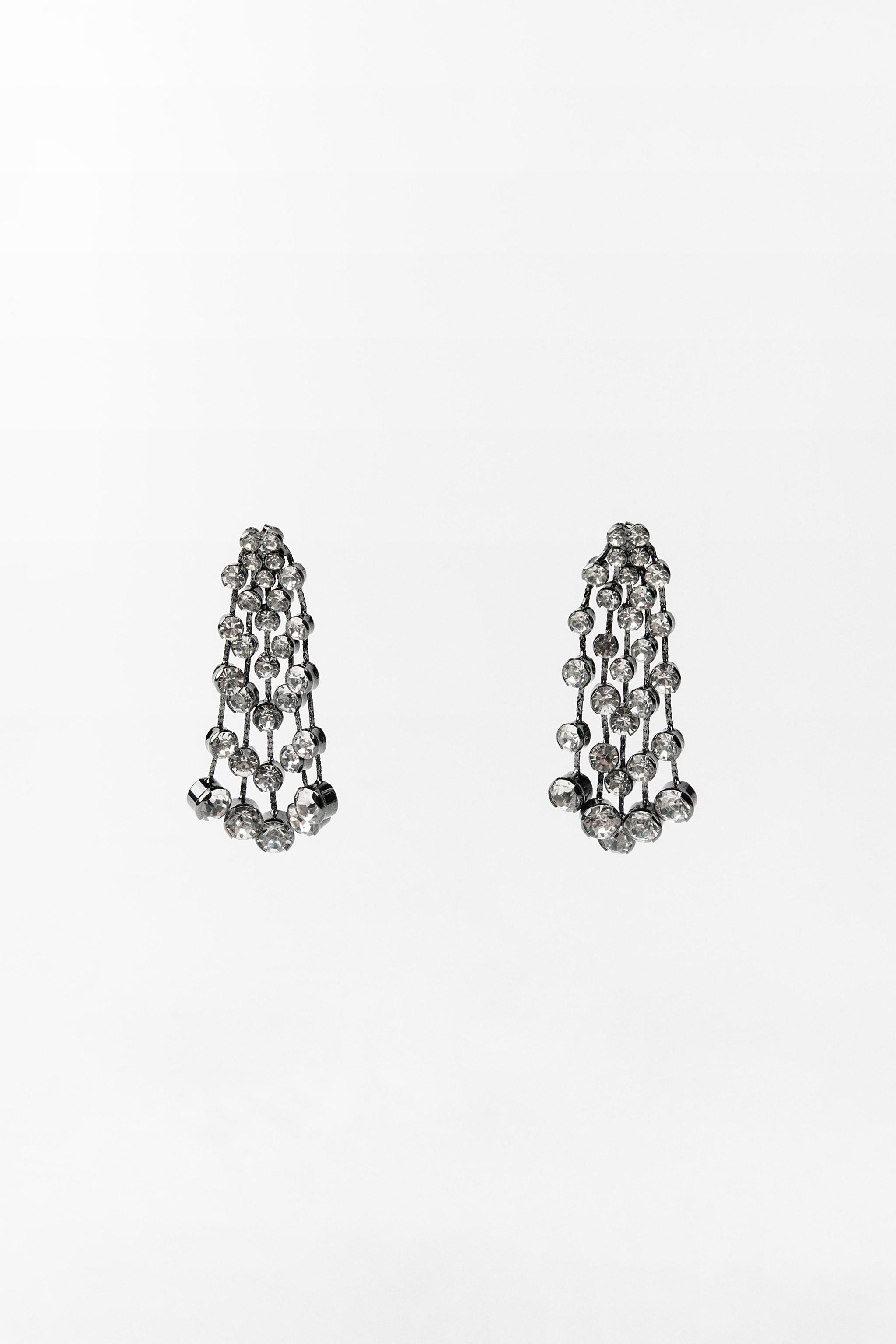JEWEL WATERFALL EARRINGS | Zara US