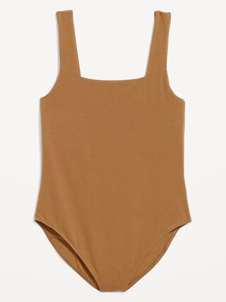 Fitted Sleeveless Square-Neck Bodysuit for Women | Old Navy (US)