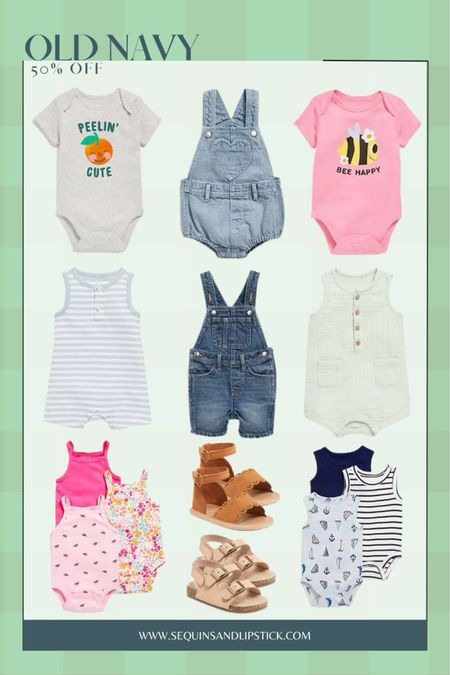 50% off baby & toddler clothes at Old Navy! Great summer wardrobe essentials! 

#LTKBaby #LTKKids #LTKSaleAlert