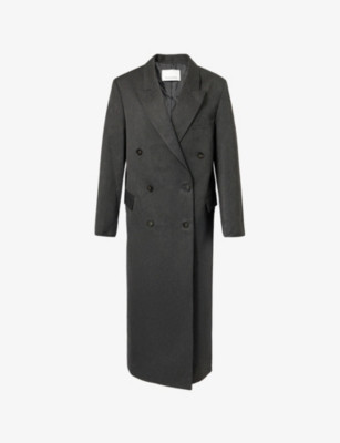 Jane Double-Breasted Woven Long Coat | Selfridges