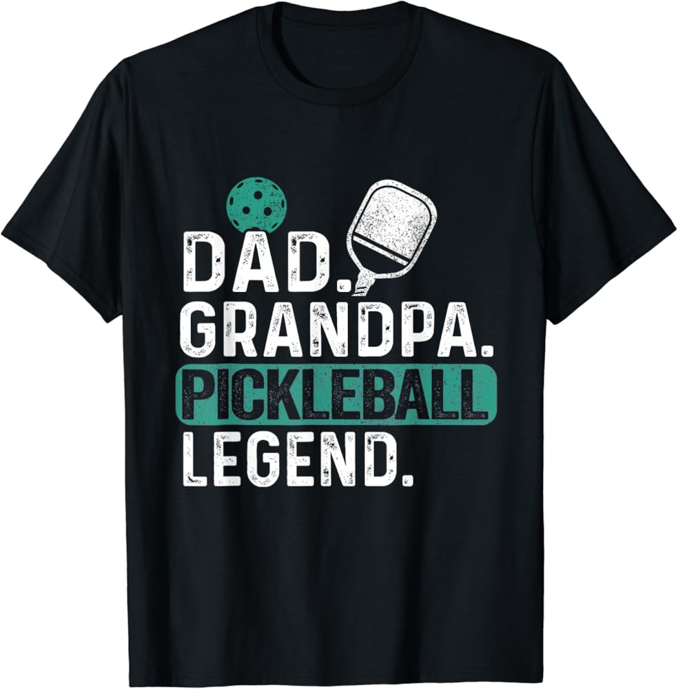 Dad Grandpa Pickleball Legend Player Funny Pickle Ball T-Shirt | Amazon (US)