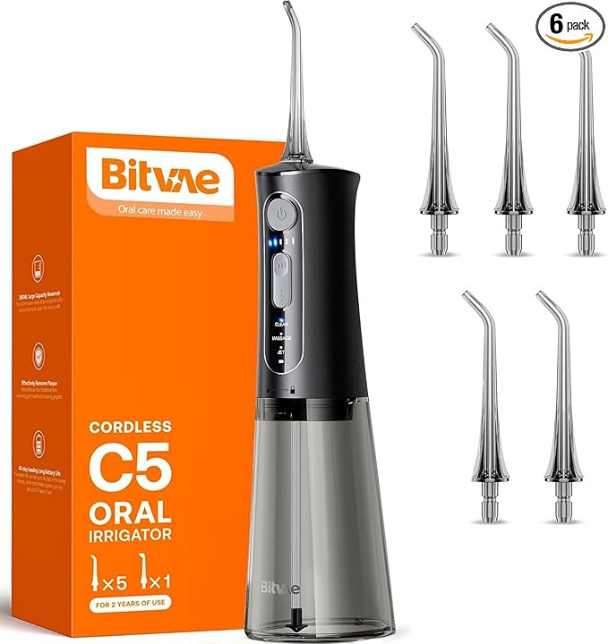 Bitvae Water Dental Flosser for Teeth, Cordless Water Teeth Cleaner Picks, 3 Modes 5 Intensities,... | Amazon (US)