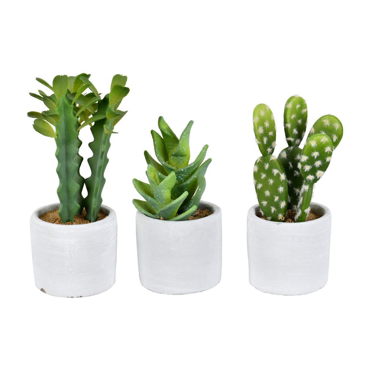 Vickerman Set of 3 Assorted 7" Potted Artificial Cactus Plants, Set of 3 | Target
