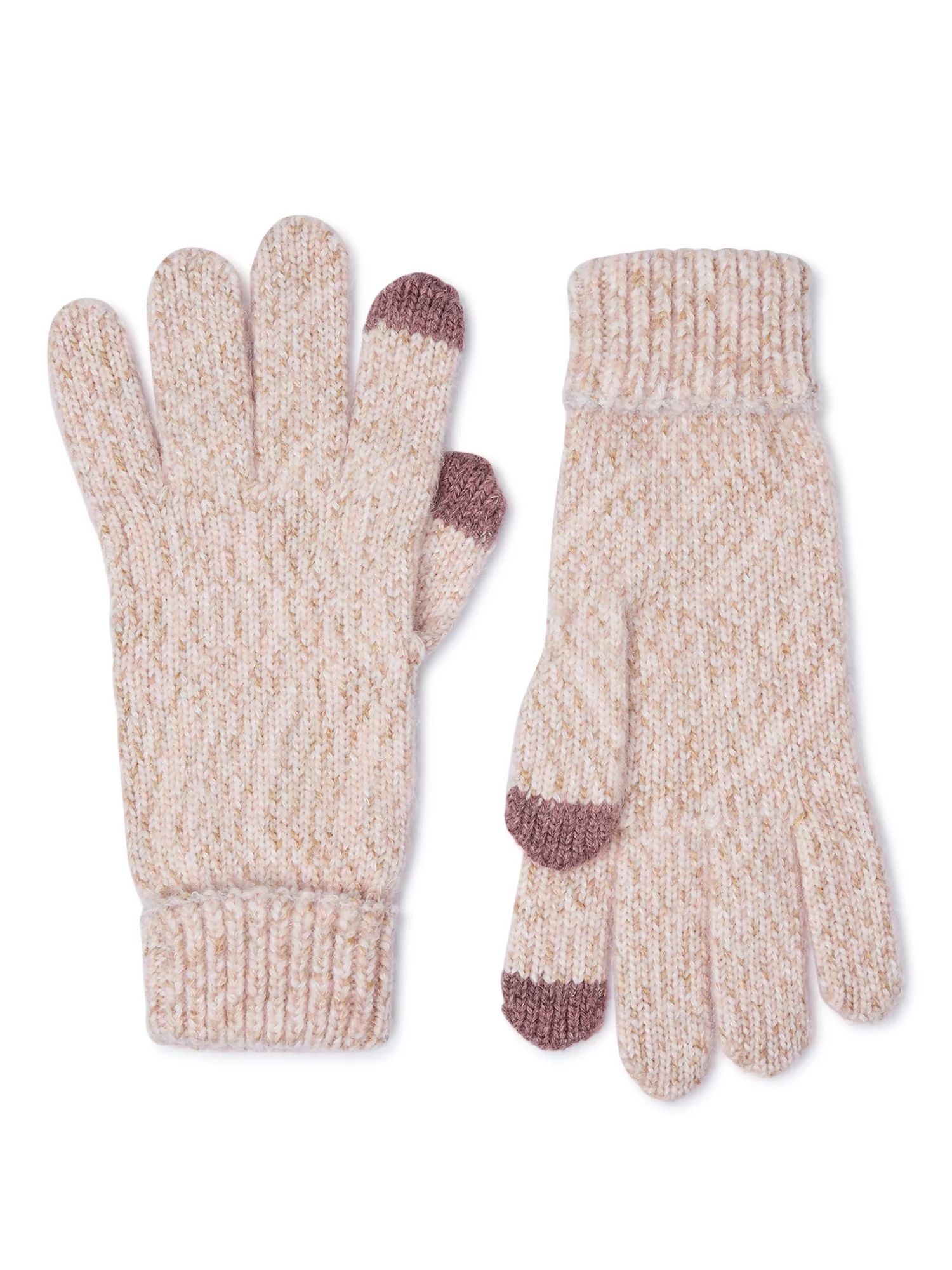 Time And Tru Women's Marled Knit Touch Gloves | Walmart (US)