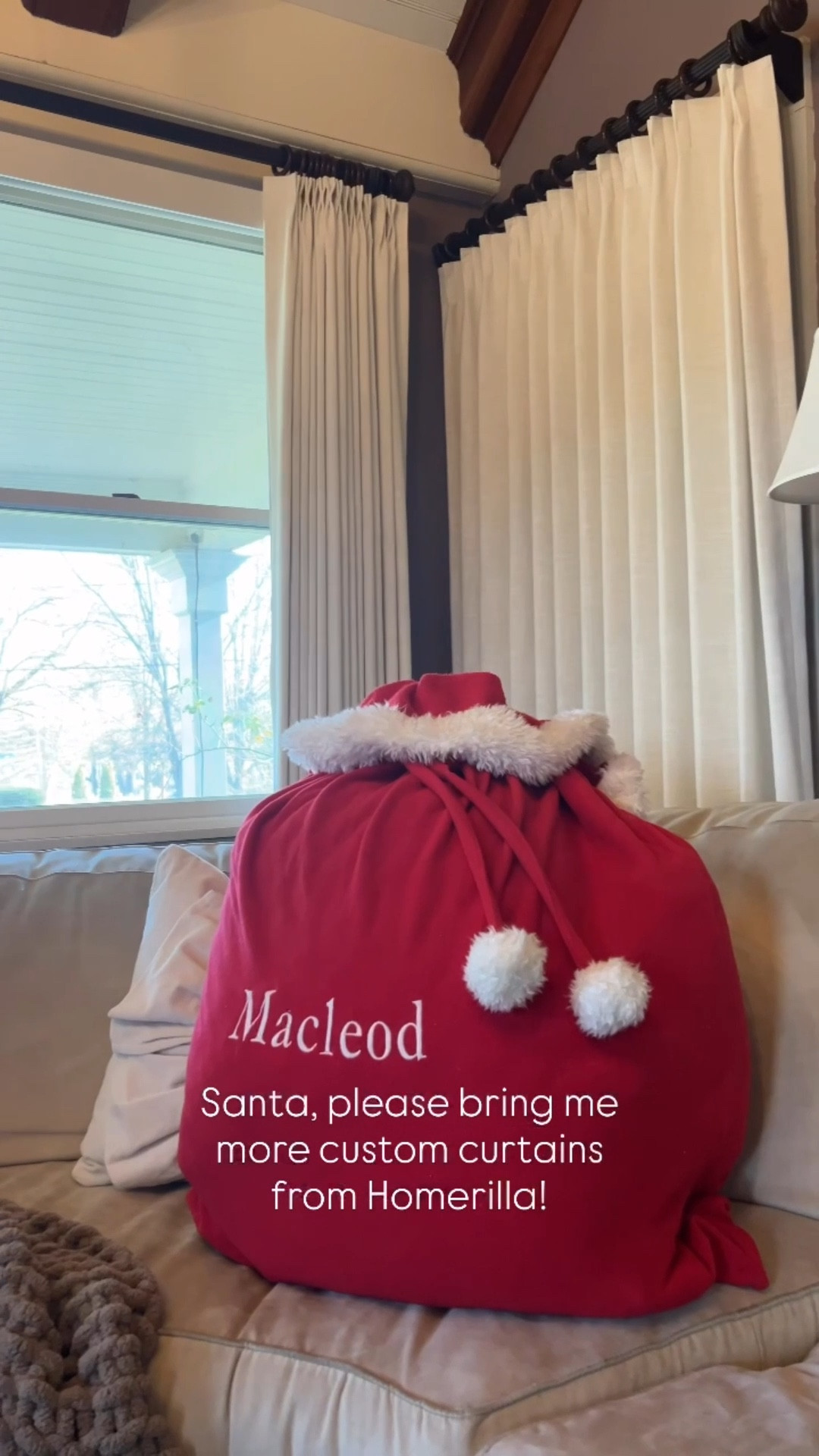 All I want for Christmas is more custom curtains from @homerilla!
With a quirky antique house we have secret passages between rooms that Santa can use to deliver gifts! We love using custom curtains in more than just windows in our home! We use them for doorways, closets & are hoping to add some to replace our shower curtain soon. So many possibilities! You pick the fabric, color, header style, length, width and memory training. They’re perfect for blocking light, adding privacy, and elevating the style & cozyness of our home.

Link in bio!
Use code: KRKT17

What we got: Double Pinch Pleated Lille Linen Memory Trained Blackout Curtains in
Ivory White

#homerilla #customcurtains #livingroom #ltkhome #homedecor 
custom curtains | cozy home | perfect length | kissing the floor | linen | lined | memory trained | curtains Santa in the house @potterybarnkids

#LTKHome #LTKGiftGuide #LTKHoliday