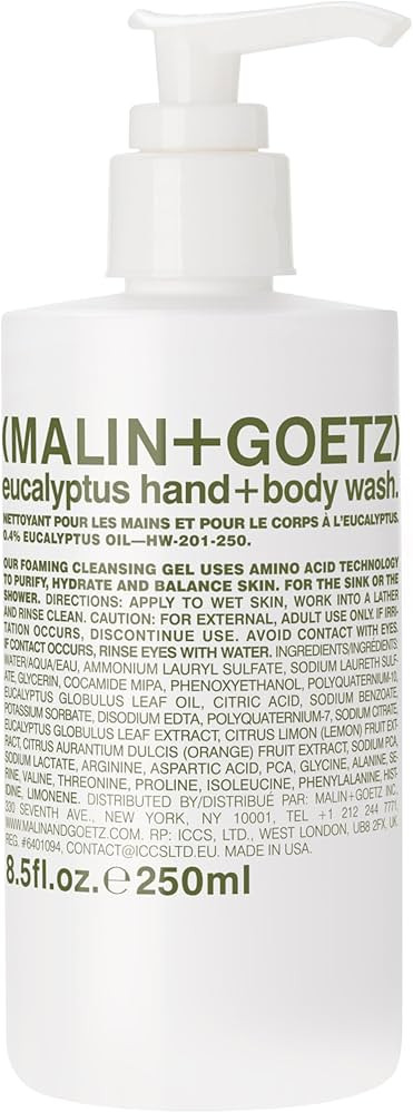 MALIN+GOETZ Hand + Body Wash – natural hydrating soap, cleansing and purifying for all skin typ... | Amazon (US)