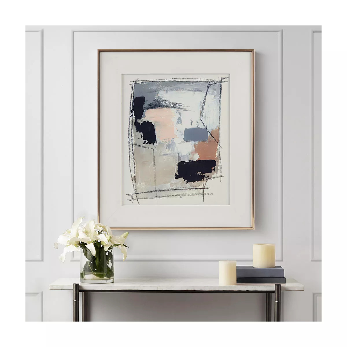 Gulches Framed Glass and Gallery Matted Wall Art - Modern Abstract Art by Katherine Price | Target