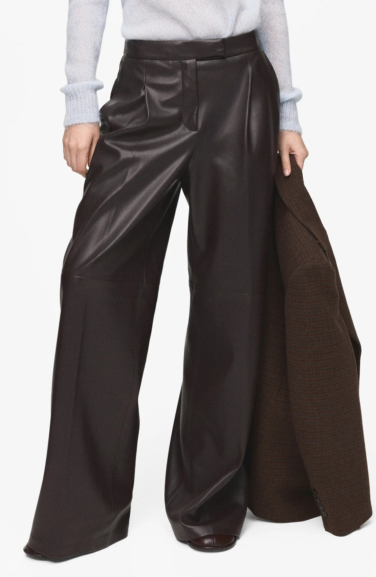 Riga Faux Leather Wide Leg Pants | Nordstrom