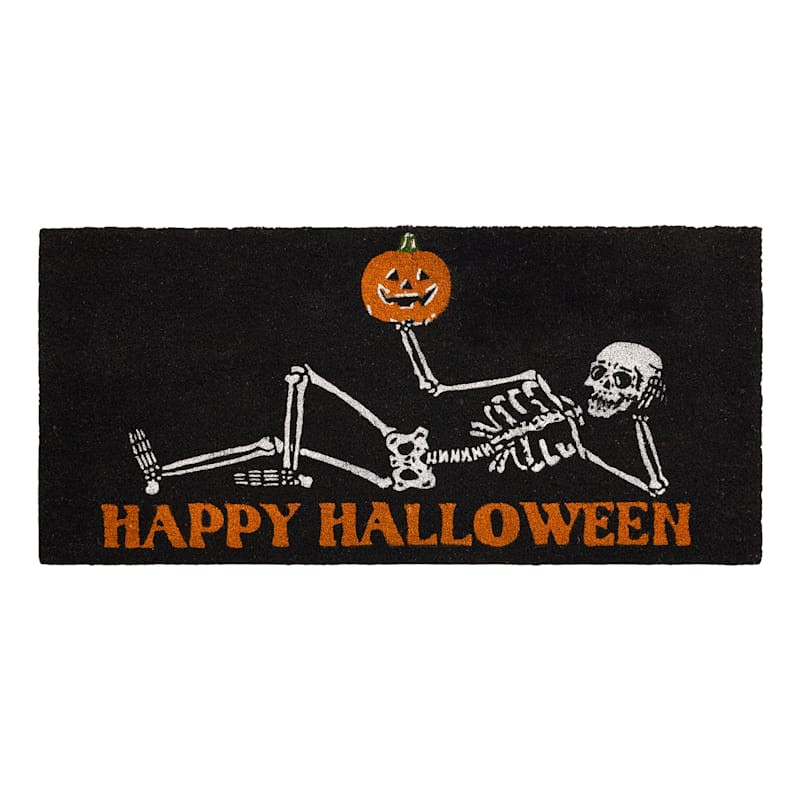 Happy Halloween Skeleton Coir Mar, 22x47 | At Home