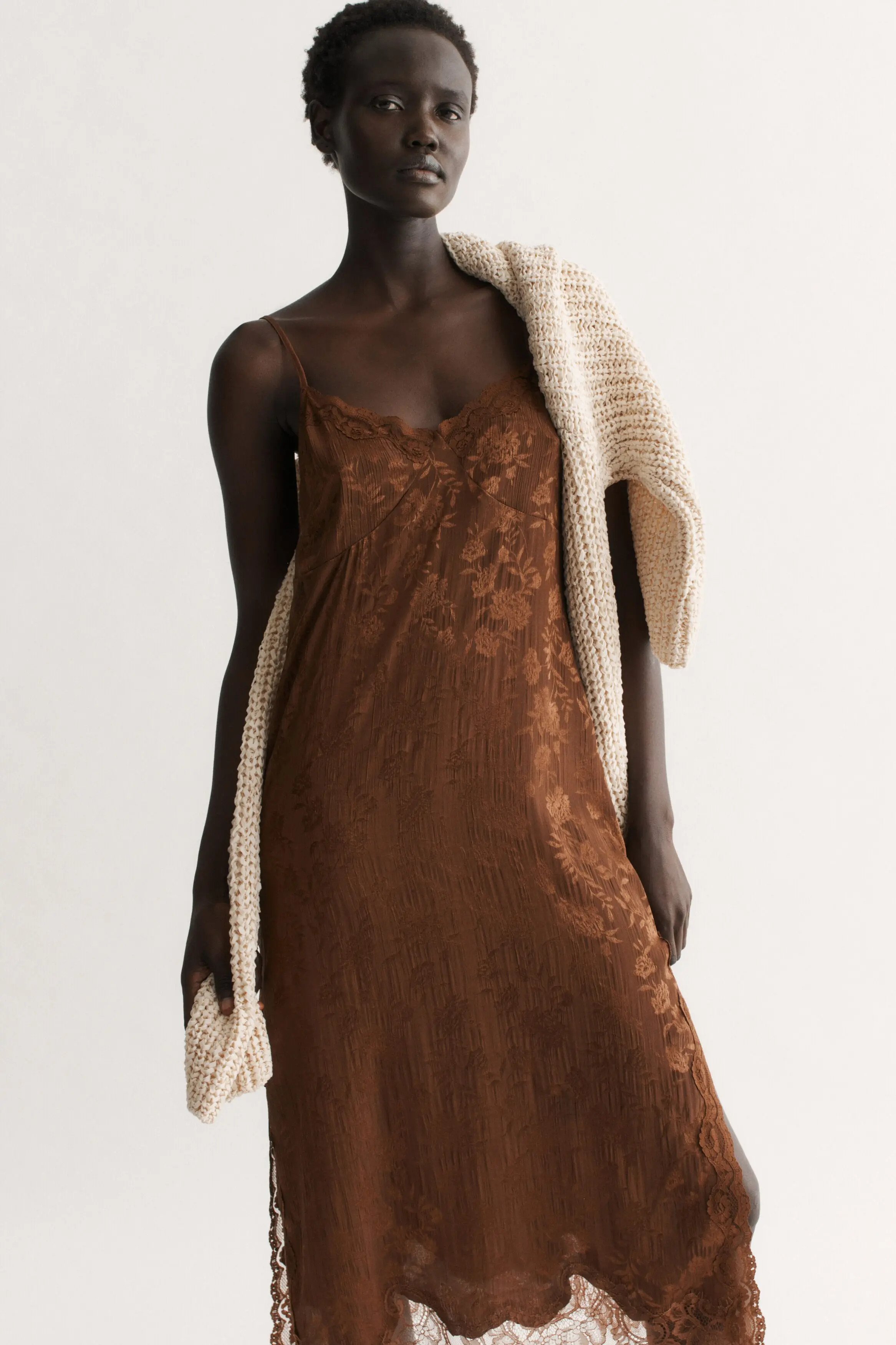 Lace-trimmed Brocade Dress (Women) | Nordstrom | Nordstrom