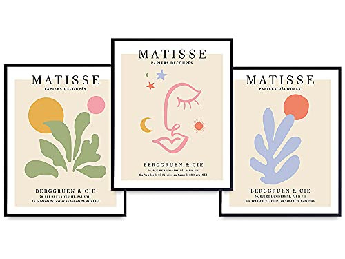 Matisse Poster Wall Art & Decor Set - 8x10 Matisse Print - Aesthetic Pictures - Abstract Art - Minim | Amazon (US)