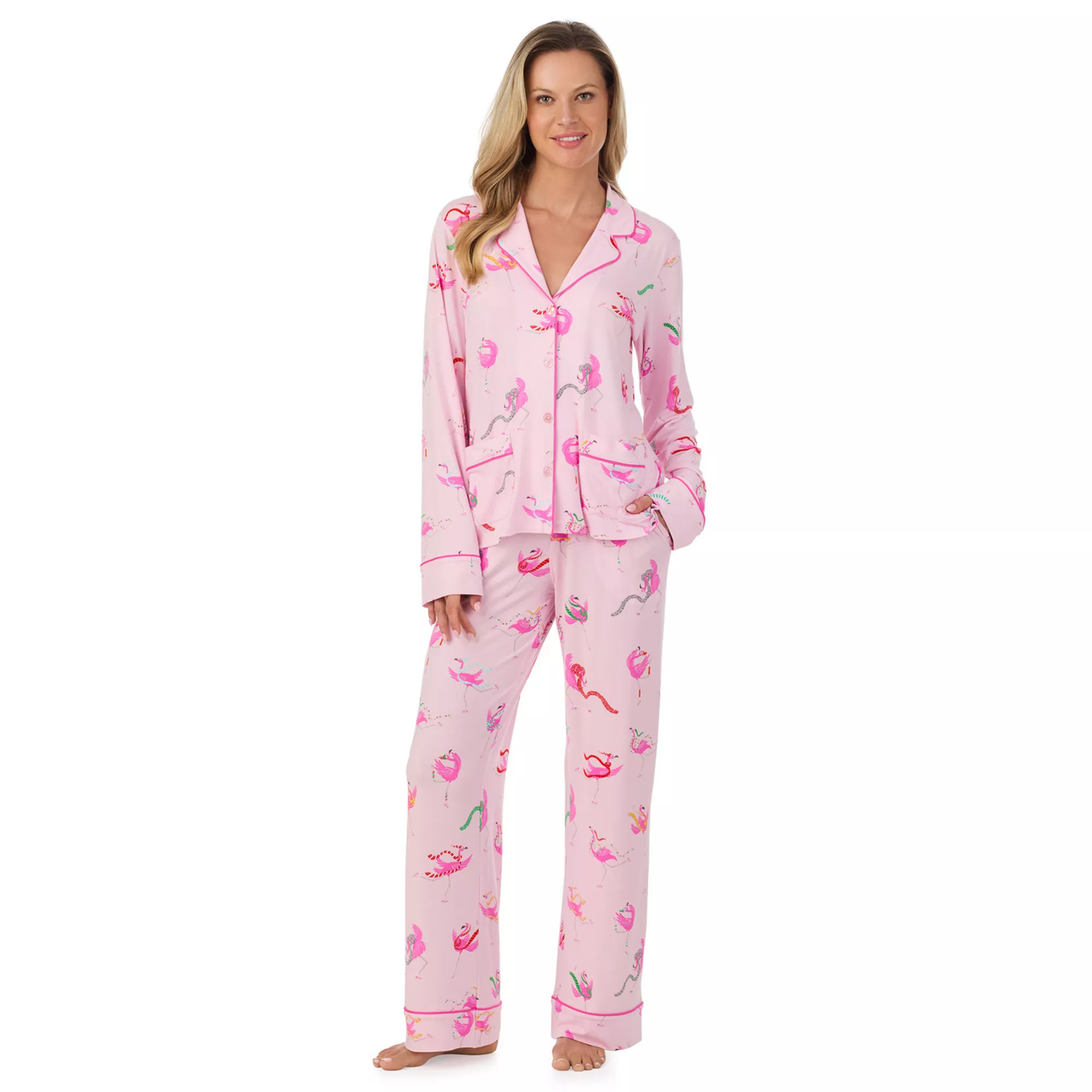 Women's Beauty Sleep Social Long Sleeve Pajama Top & Pajama Bottoms Set | Kohl's
