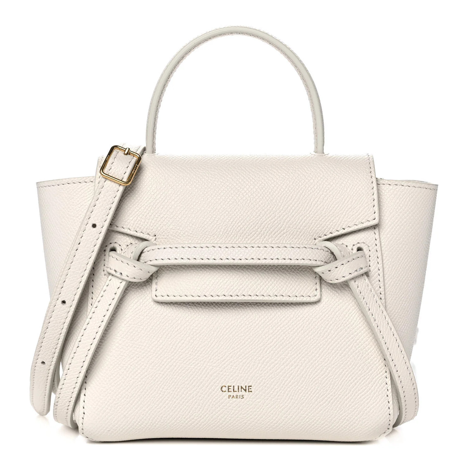 CELINE Grained Calfskin Pico Belt Bag Rice | FASHIONPHILE | Fashionphile