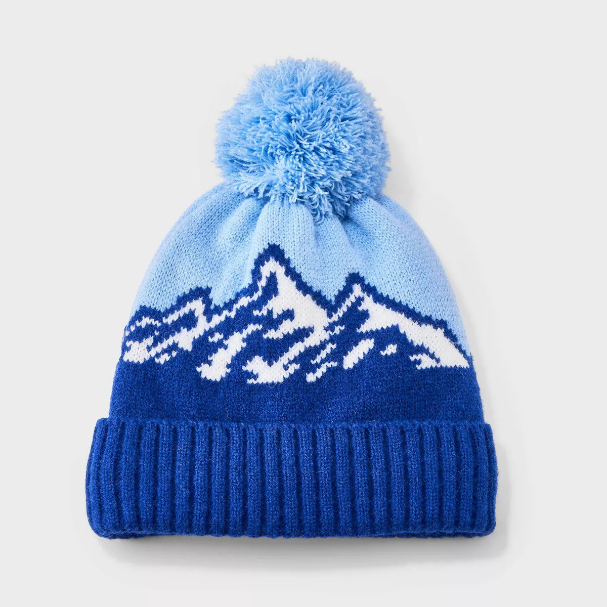 Toddler Boys' Mountainscape Striped Beanie - Cat & Jack™ Blue | Target
