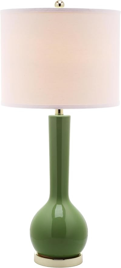 SAFAVIEH Lighting Collection Mae Long Neck Modern Contemporary Green Ceramic 31-inch Bedroom Livi... | Amazon (US)