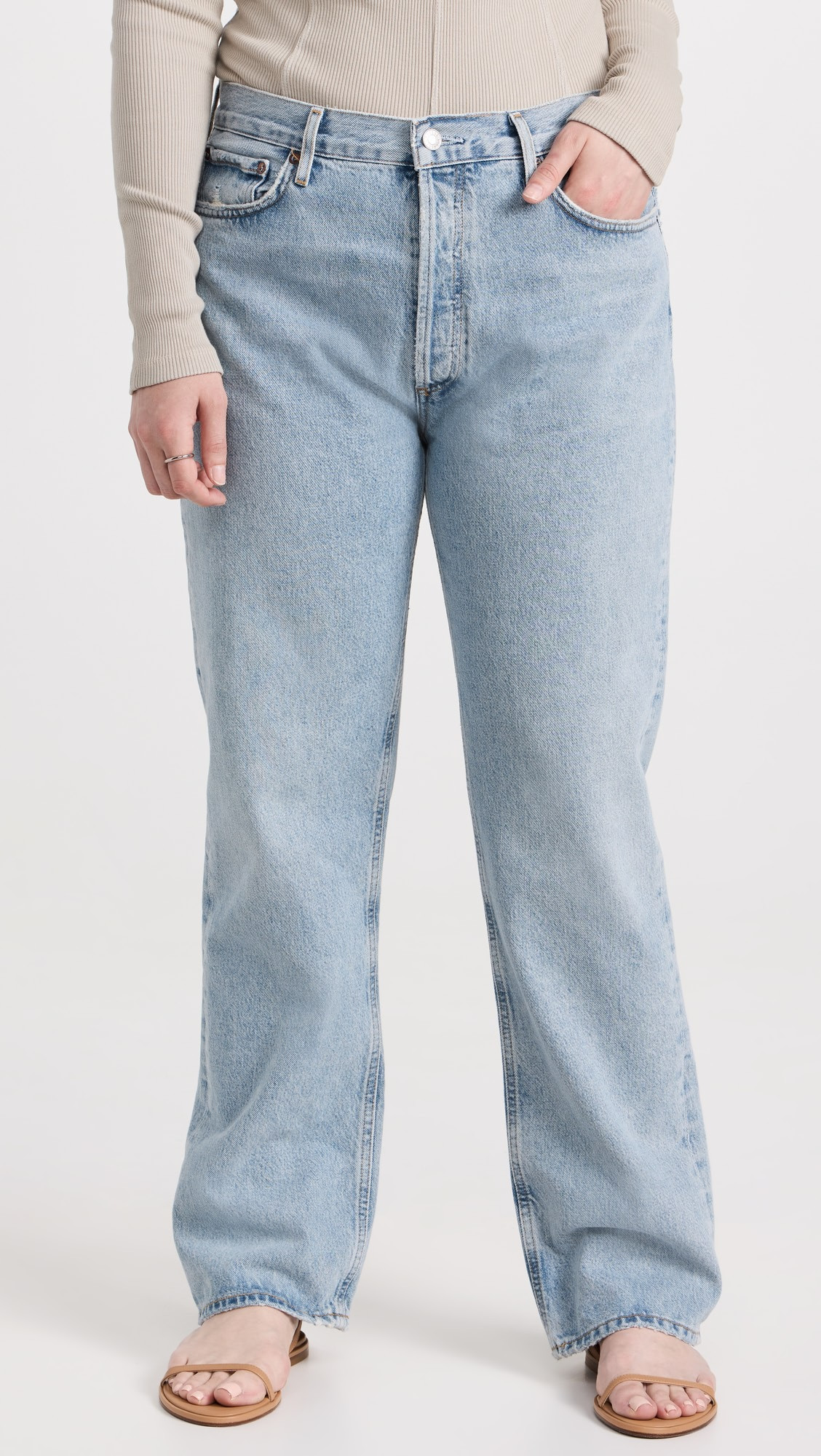 Lana Mid Rise Straight Jeans | Shopbop