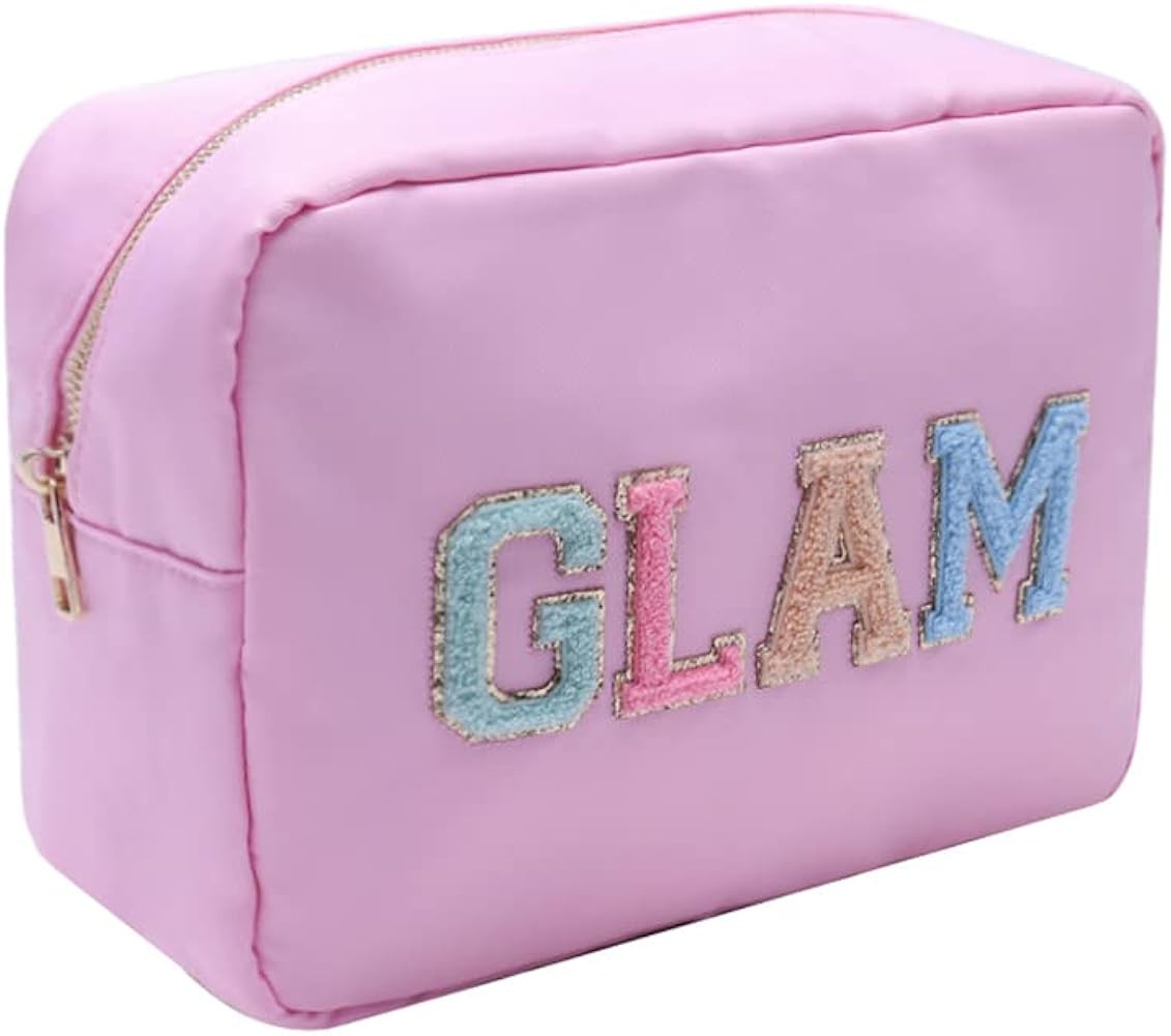 YogoRun UPDATED Super Extral Large Makeup Pouch Bag Travel Cosmetic Pouch Bag for Women (Purple,X... | Amazon (US)