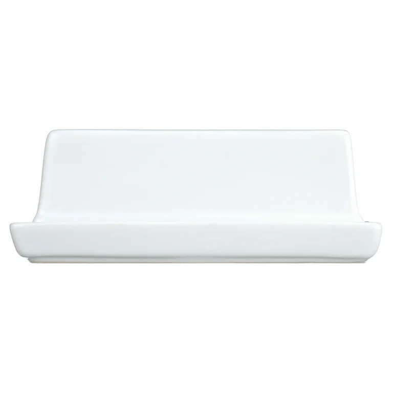Mainstays Glazed Stoneware Butter Dish, White | Walmart (US)