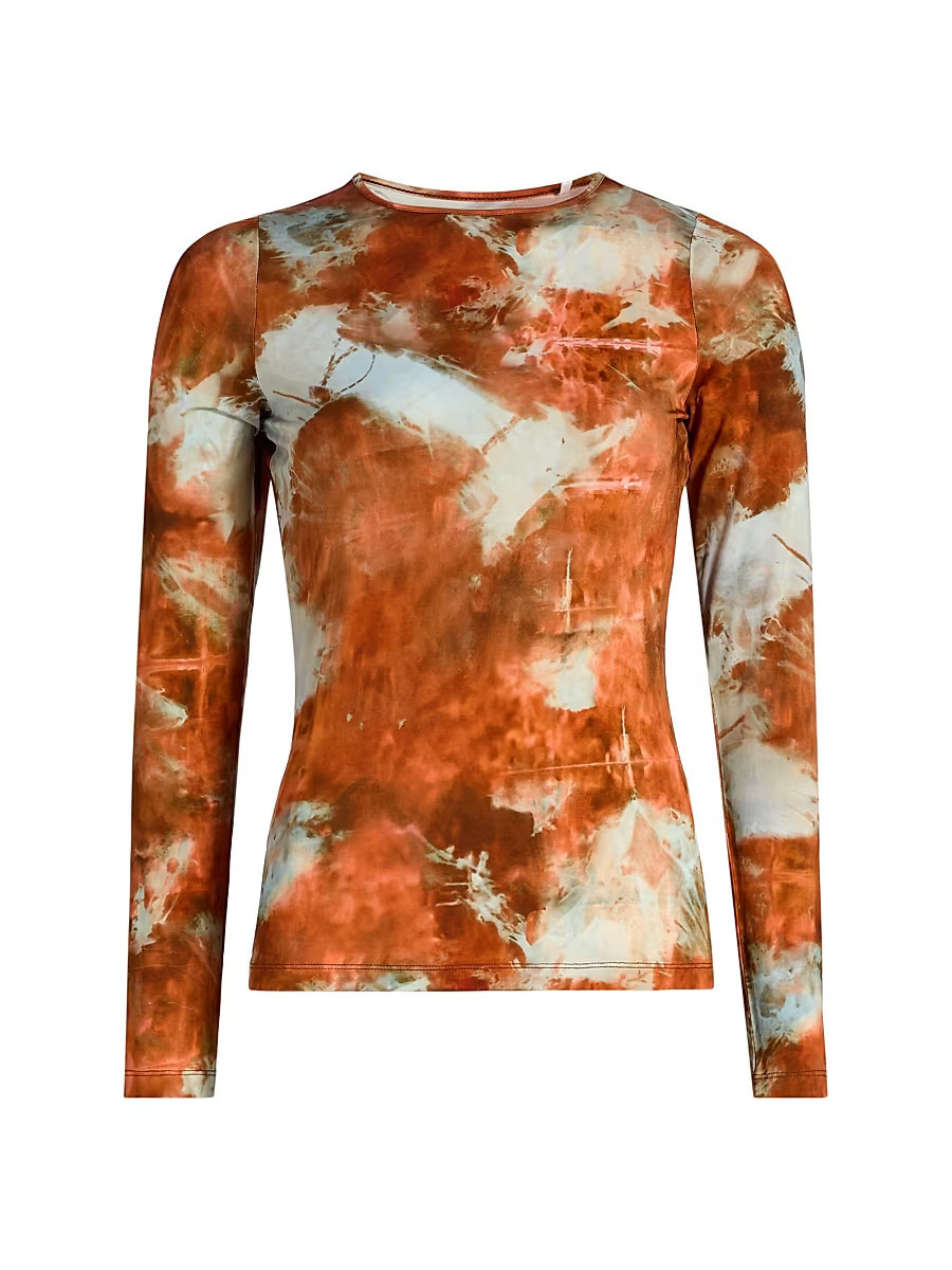 Women's Hazel Abstract Jersey Top - Havana - Size XS | Saks Fifth Avenue