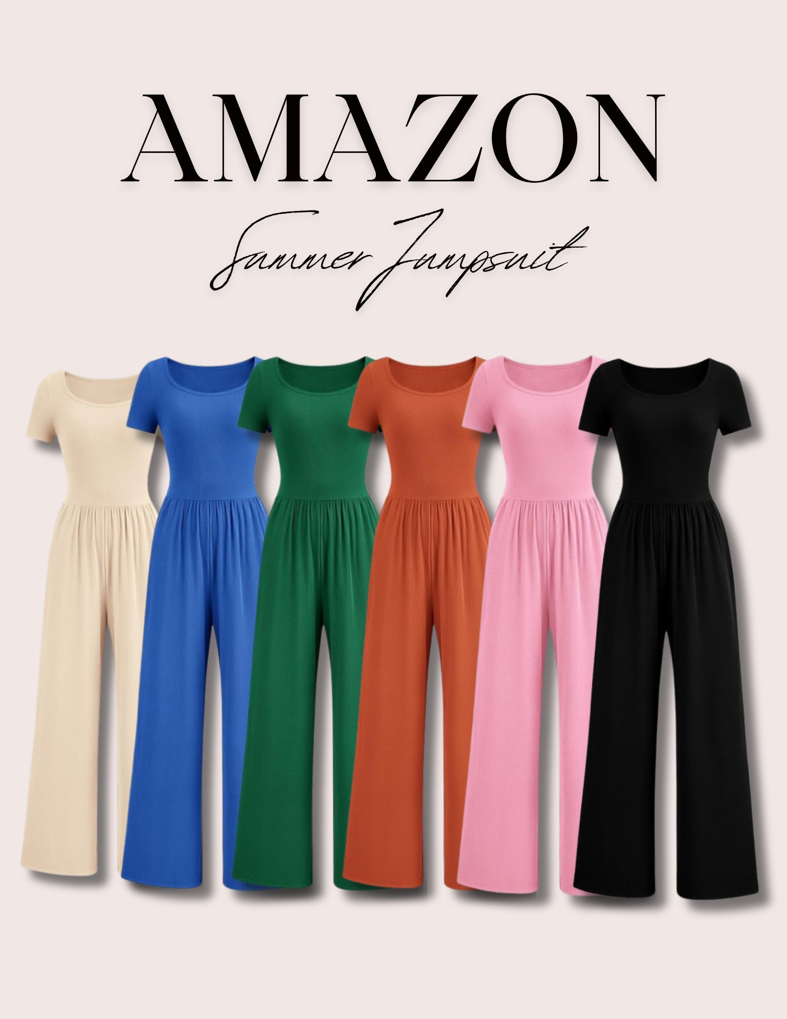 Amazon Summer Fashion ☀️ I absolutely love this jumpsuit! It hides my mom pouch and comes in tons of colors perfect for all seasons. You can dress it up with strappy heels and a clutch bag or down with tennis shoes and a denim jacket! 

#LTKStyleTip #LTKMidsize