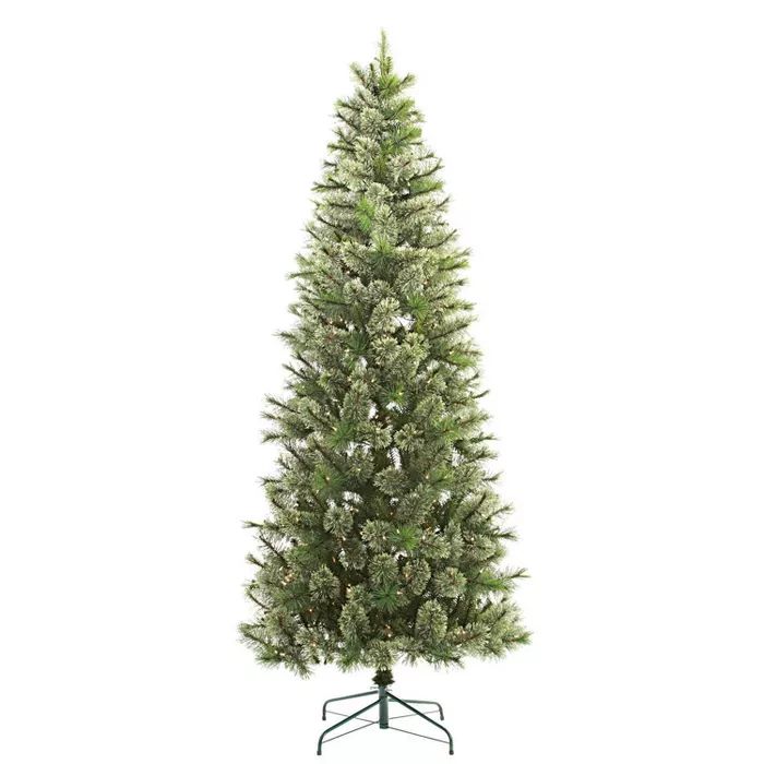7.5ft Pre-lit Artificial Christmas Tree Slim Virginia Pine Clear Lights - Wondershop™ | Target