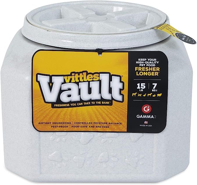 Gamma2 Vittles Vault Pet Food Storage Container, 15 Pounds,Gray | Amazon (US)