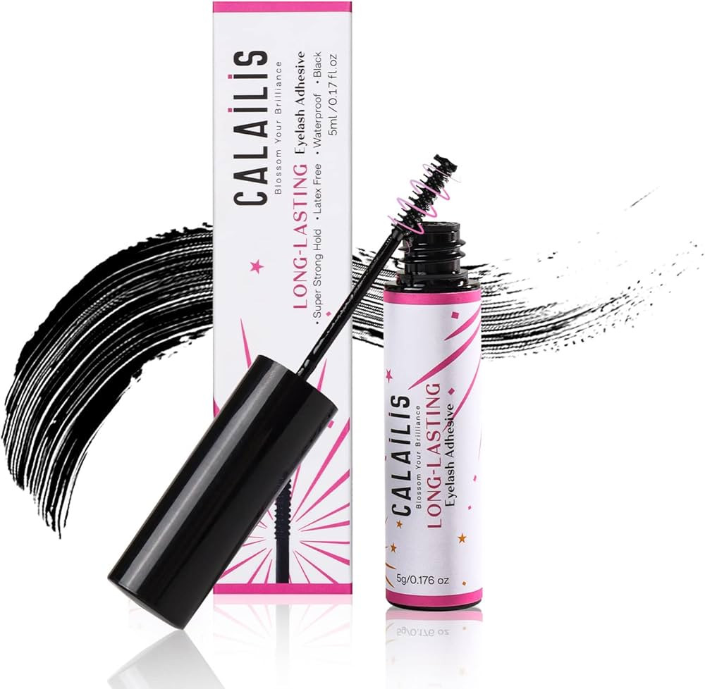 CALAILIS Lash Glue, Cluster Lash Glue for DIY Lash Extensions Super Strong Hold 48 Hours Long Las... | Amazon (US)