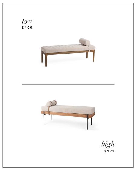 High / Low : Bench with attached Bolster 

#LTKstyletip #LTKhome #LTKsalealert