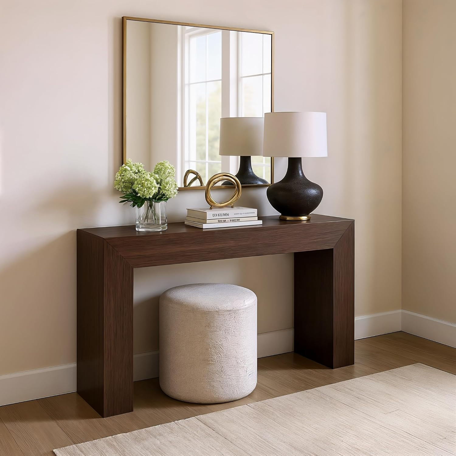 Plank+Beam Grand Console Table, 56 Inch, Walnut Wirebrush | Amazon (US)