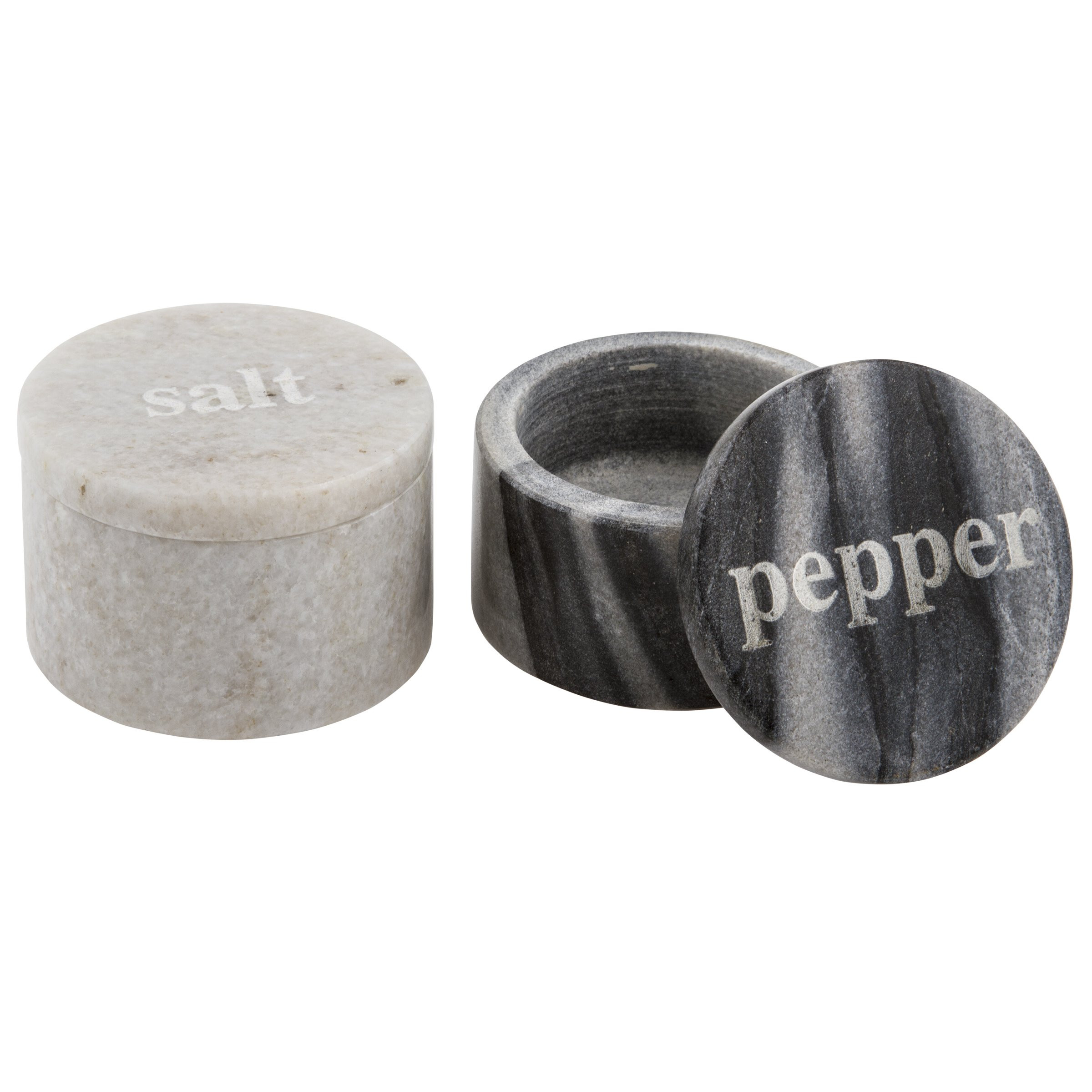 Thirstystone White & Black Marble Pinch Pots with Etched Lids, Use for Salt & Pepper While Cookin... | Amazon (US)