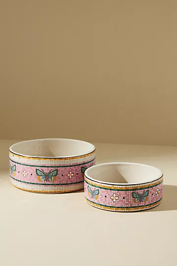 Garden Tile Pet Bowl | Anthropologie (US)