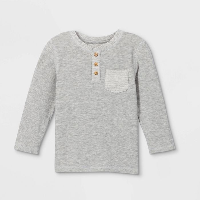 Toddler Boys' Double Knit Long Sleeve T-Shirt - Cat & Jack™ | Target