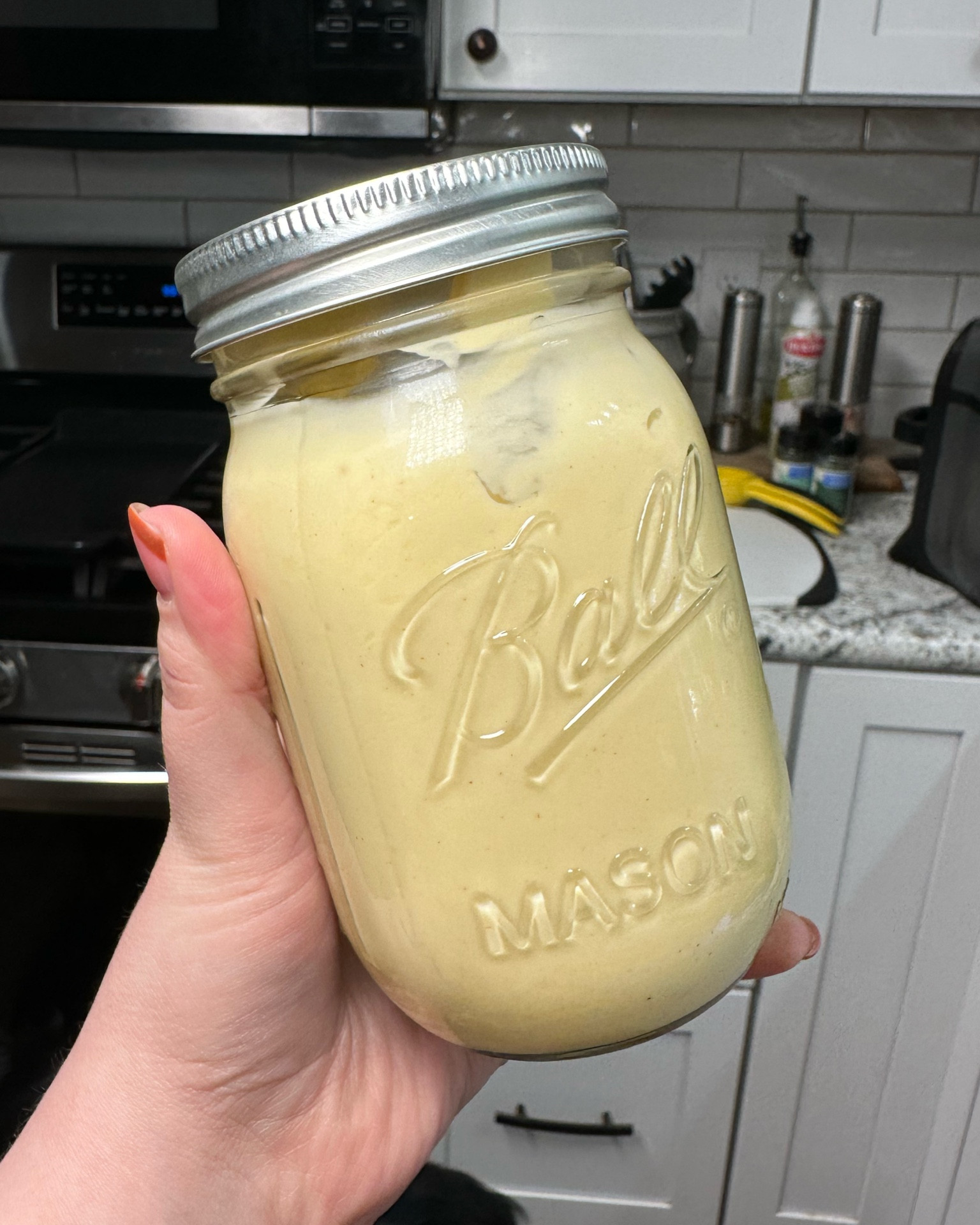 Homemade Mayonnaise 👏🏼 

Recipe: 
1 egg
1 tbsp and 1 tsp white vinegar
2 tsp apple cider vinegar
3/4 tsp salt
Paprika to taste 
1 cup and 2 tbsp avocado/olive oil 

#ltkrecipes #ltkcooking

#LTKhome #LTKfamily