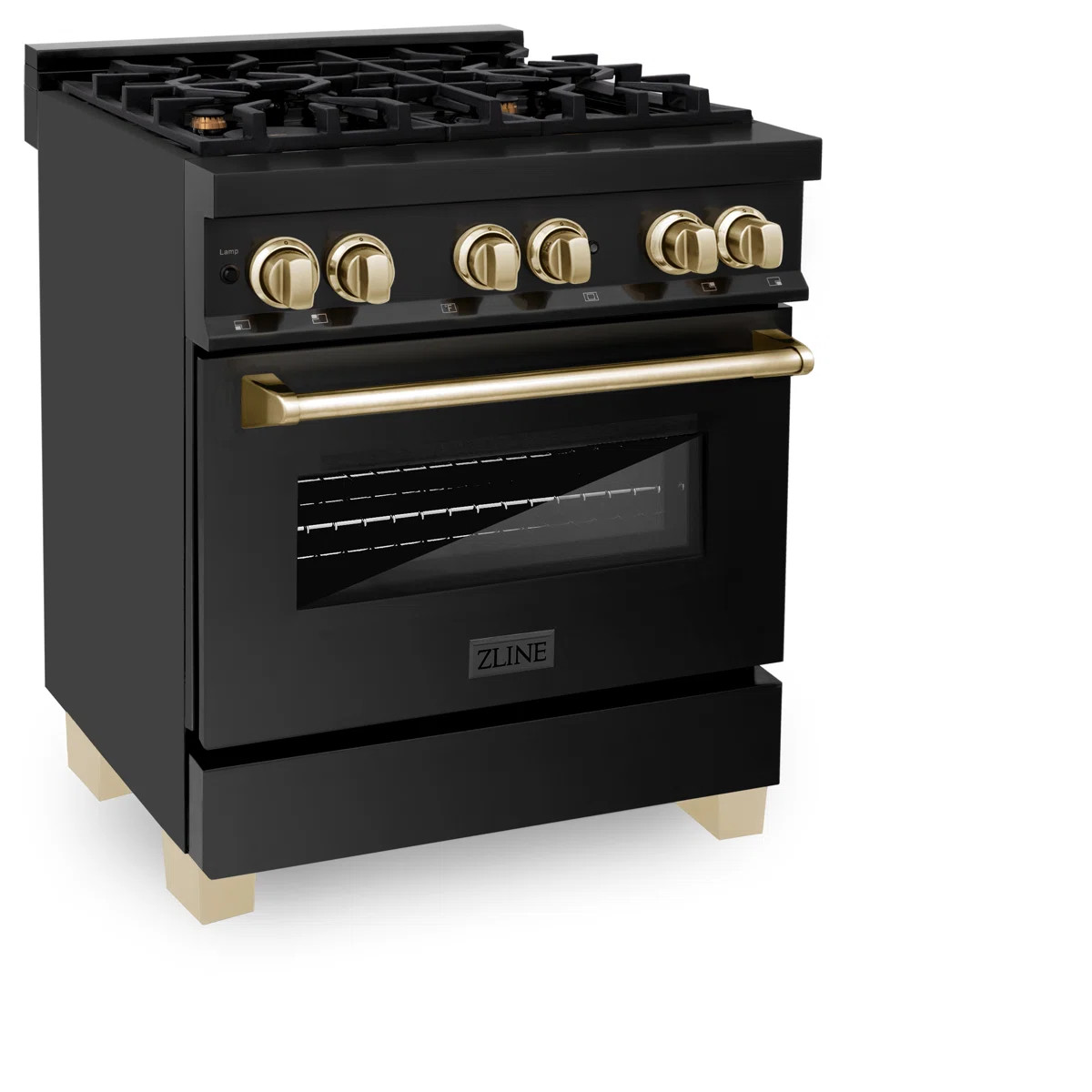 ZLINE Autograph Edition 30 in. 4.0 cu. ft. Legacy Dual Fuel Range with 4 Burner Gas Cooktop and E... | Wayfair North America