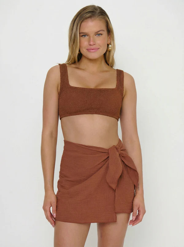 Leyla Sarong ~ Brown Crinkle Gauze | Show Me Your Mumu