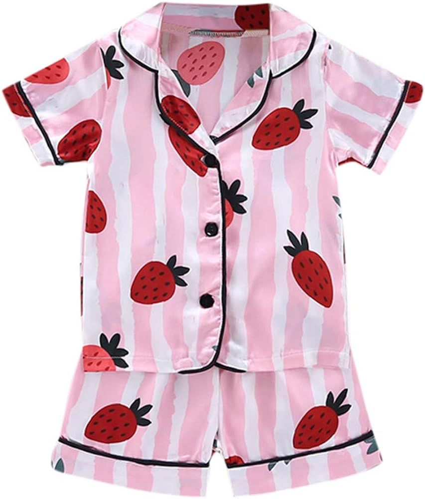 Baby Boy Christmas Outfit 3-6 Months Baby Girl Boy Pajamas Sleepwear Set Strawberry Print Girl Gi... | Amazon (US)