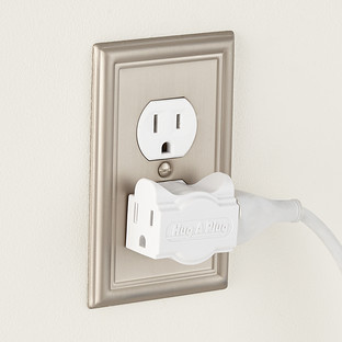 Hug-A-Plug™ Outlet Adapter White Pkg/2 | The Container Store
