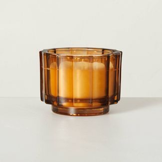 Salted Honey Fluted Amber Glass Candle - Hearth & Hand™ with Magnolia | Target