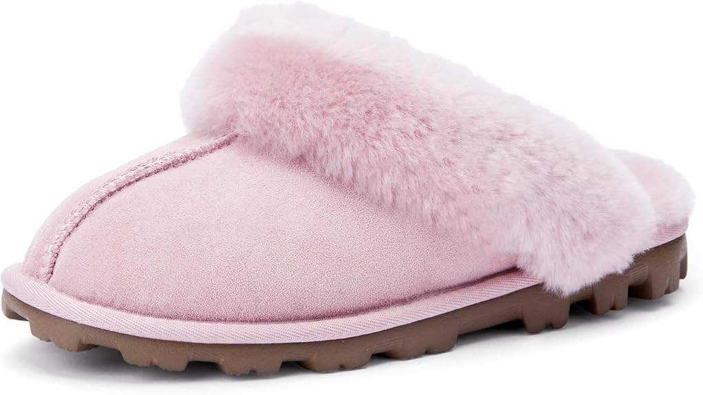 WaySoft Genuine Australian Sheepskin Women Slippers, 100% Shearling Hard Bottom Slippers for Wome... | Amazon (US)