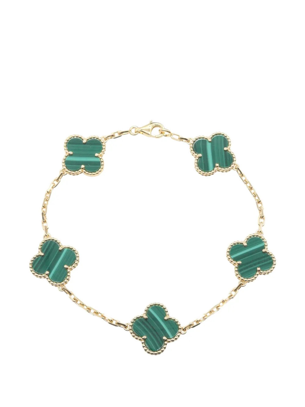Van Cleef & Arpels Pre-Owned 2010s Alhambra lobster-claw-fastening bracelet - Gold | Farfetch Global