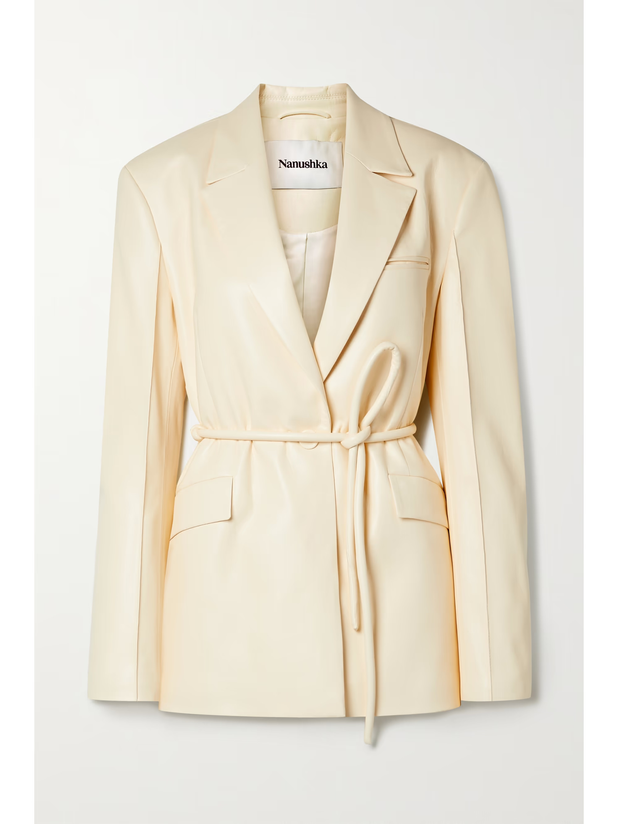 Mariko belted vegan leather blazer | NET-A-PORTER (US)