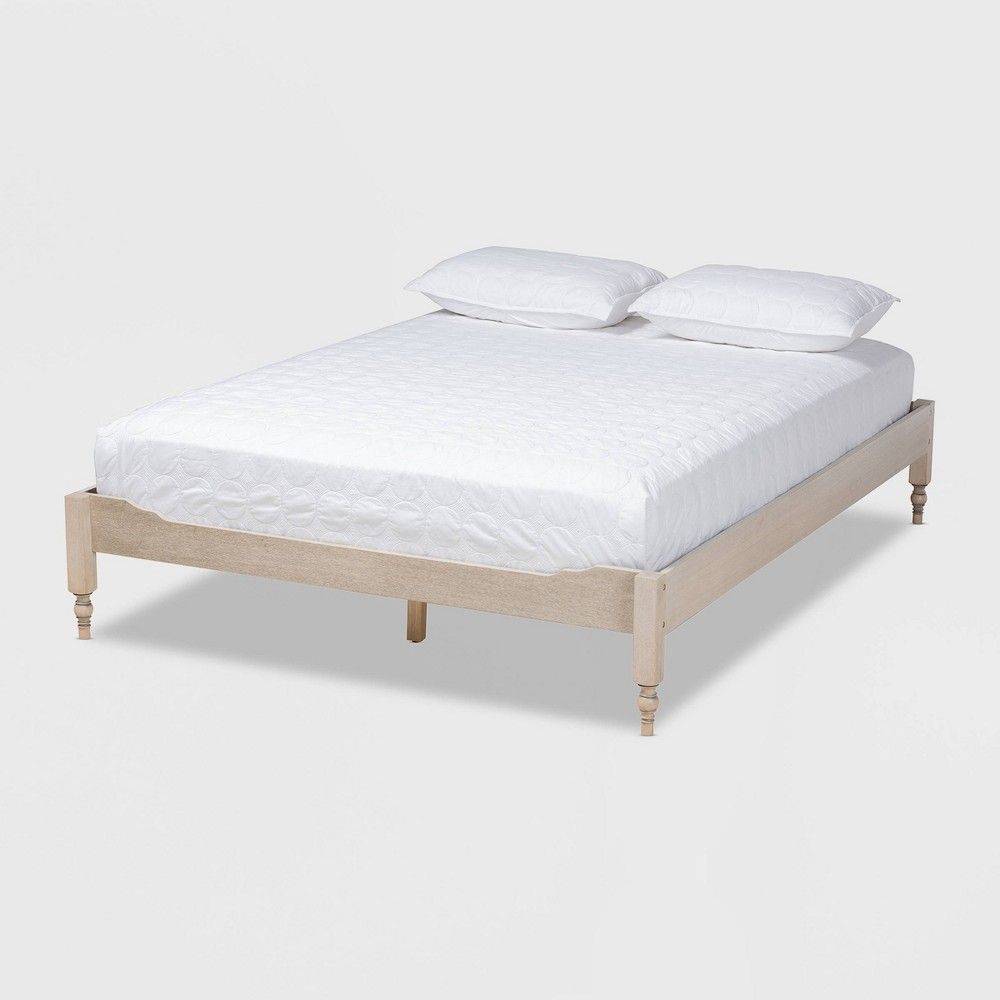 Laure French Bohemian Wood Platform Bed Frame - Baxton Studio | Target