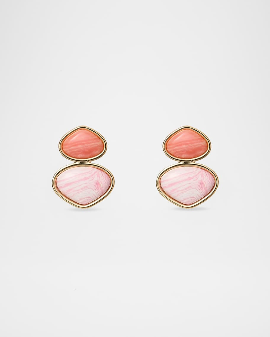Coral Flamingo Duo Drop Earrings | Neiman Marcus