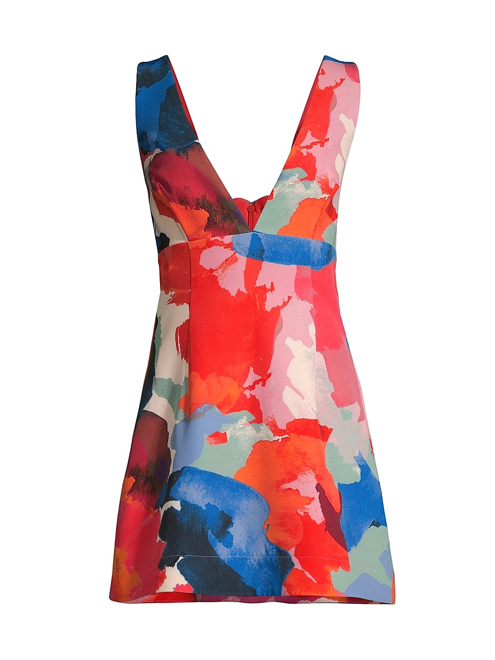 Geo Block V-Neck Minidress | Saks Fifth Avenue