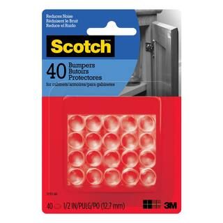 3M Scotch 1/2 in. Clear Round Self-Stick Rubber Bumpers (40-Pack)-SP951-NA - The Home Depot | The Home Depot