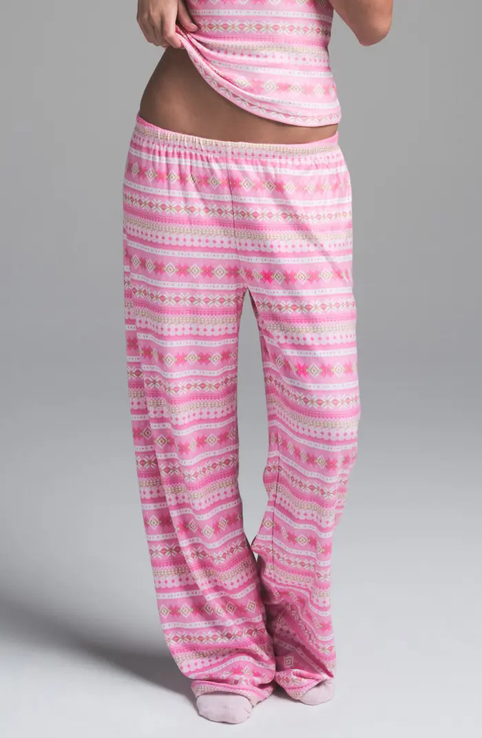 Logo Plush Pointelle Pajama Pants | Nordstrom