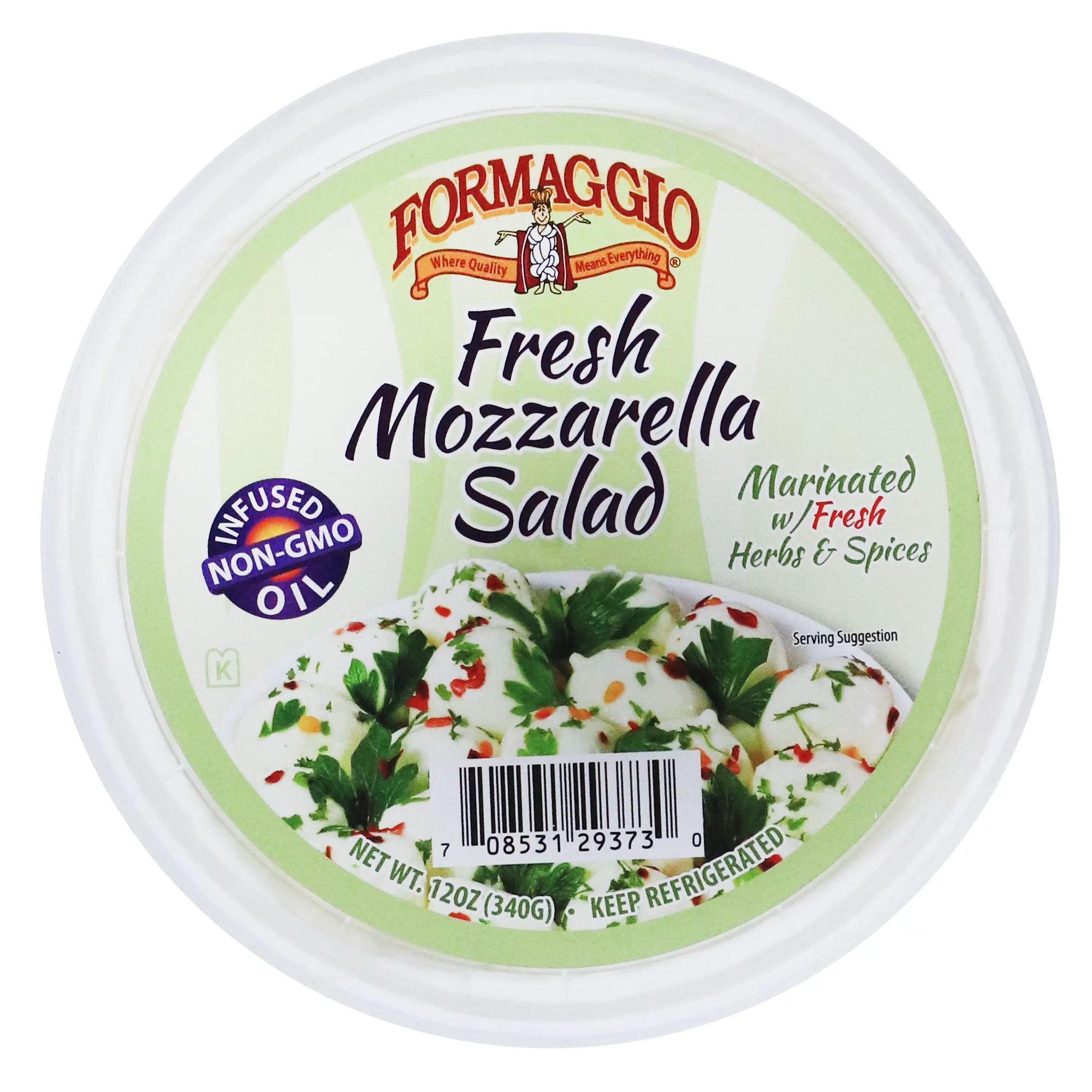 Formaggio Cheese Marinated Mozzarella Balls in Oil with Herbs and Spices, 12oz | Walmart (US)