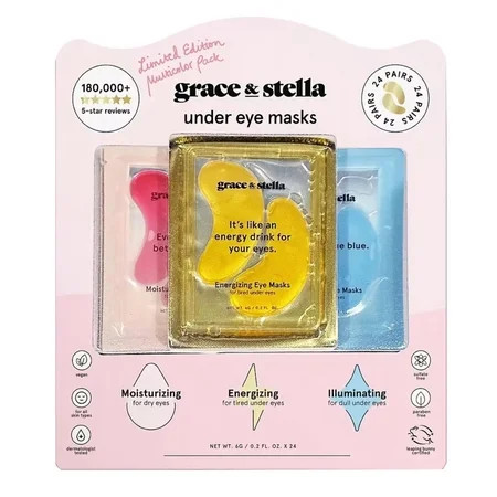 Grace Stella Under Eye Masks Limited Edition Multicolor Pack 24 pk. | Walmart (US)