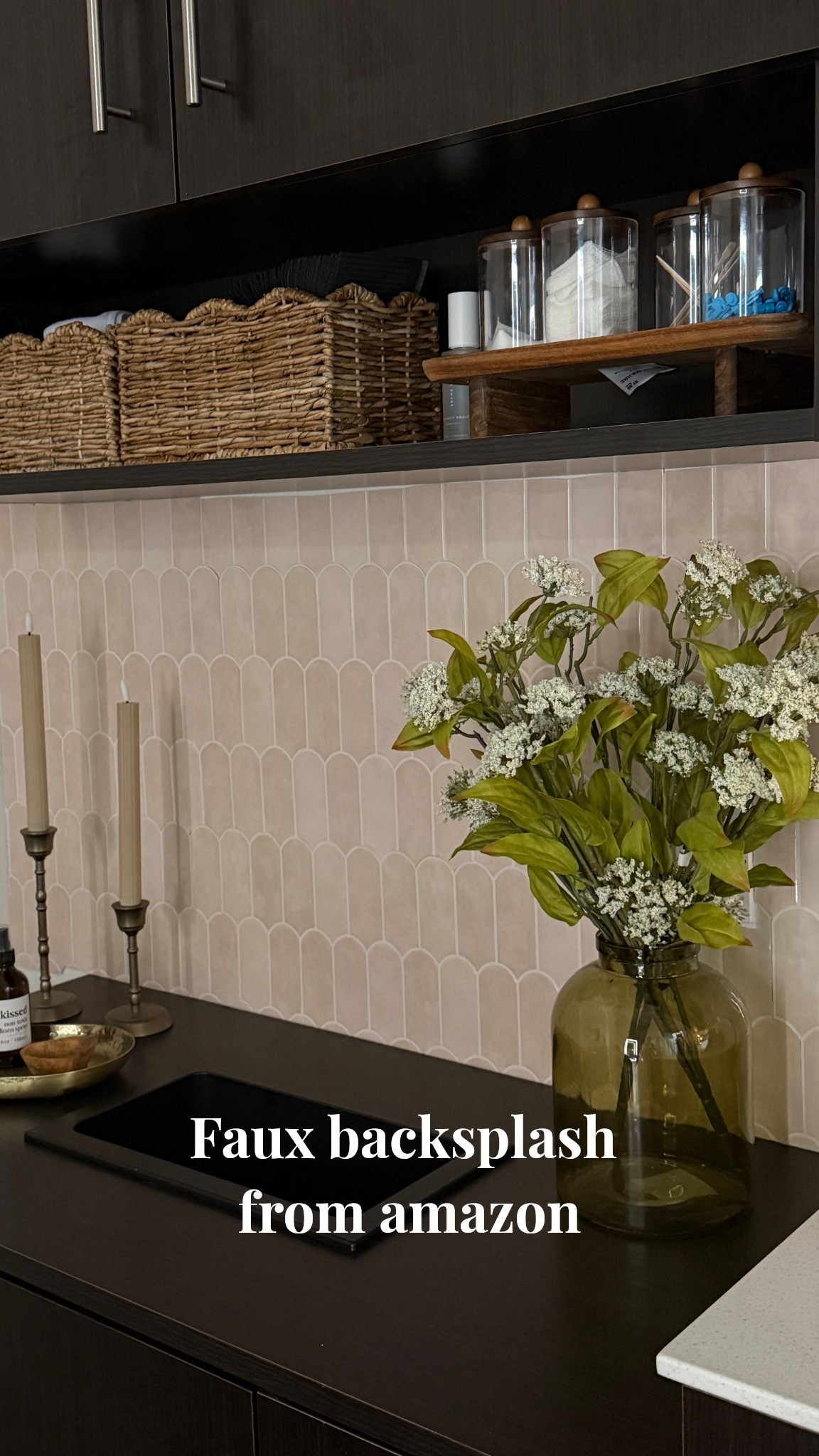 I’m loving this peel & stick renter-friendly backsplash! This is the pinky/beige shade linked below. Not too difficult to install & looks amazing. 

#LTKHome